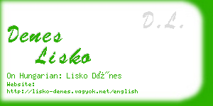 denes lisko business card